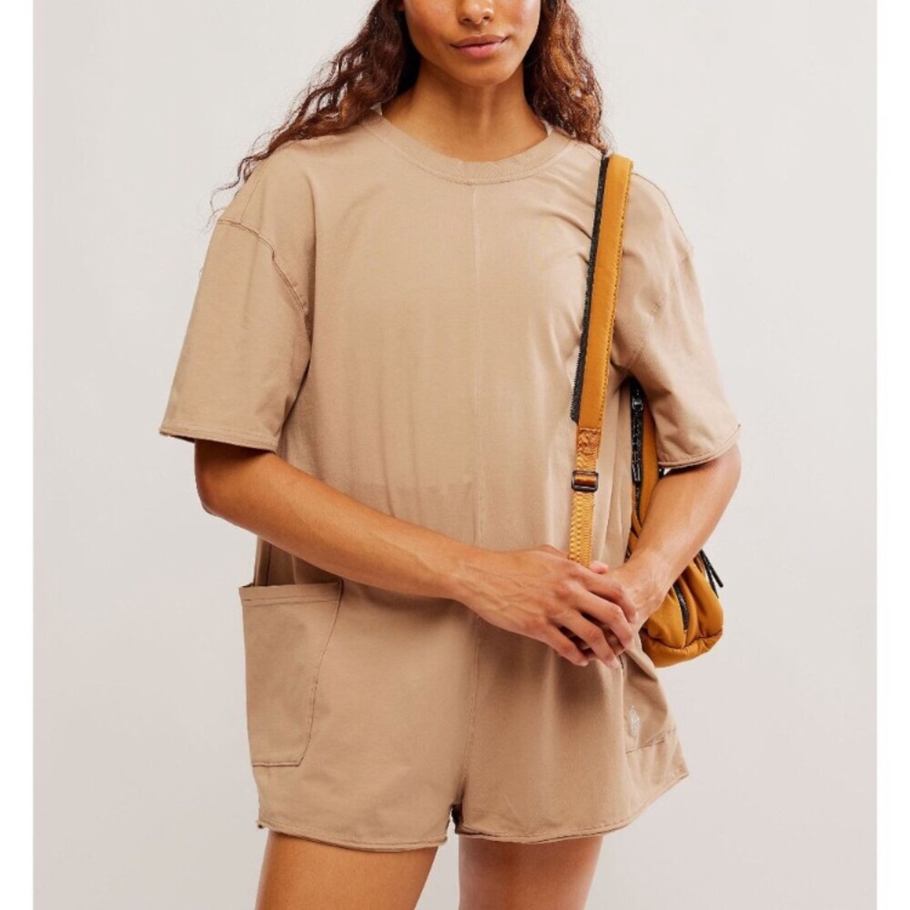 FREE PEOPLE Hot Shot Tee Romper SMALL - Picture 3 of 9